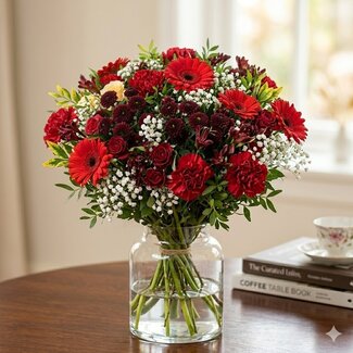 Florimo Fresh Flowers Fresh Bouquet | Ruby Romance | 40 centimeters | 18 stems