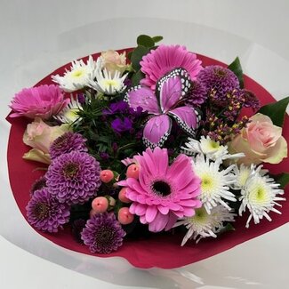Florimo Fresh Flowers Frisches Bouquet | Pink Passion | 40 Zentimeter | 18 Stiele