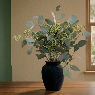 Florimo Fresh Flowers Fresh Eucalyptus Populus with Berries | Length 65-70 cm | 350-400 grams | Per Bunch