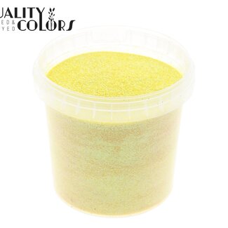 QC Glitzer im Wiederverwendbaren Eimer „Iridescent Yellow“ | Farbe: Gelb | Inhalt 400 Gramm | Pro Eimer