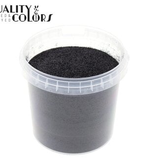 Glitter in Herbruikbaar Emmertje | Kleur: Zwart | Inhoud 400 gram | Per emmertje