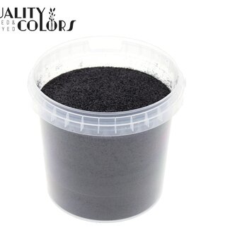 QC Glitter in Herbruikbaar Emmertje | Kleur: Zwart | Inhoud 400 gram | Per emmertje