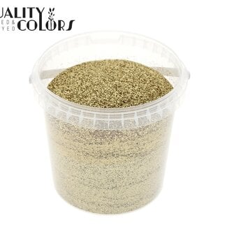 Glitter in Herbruikbaar Emmertje | Kleur: Platinakleurig | Inhoud 400 gram | Per emmertje
