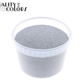 Decoratief Zand in Herbruikbare Emmer | Kleur: Zilverkleurig | Diameter 0.1 - 0.5 millimeter | Inhoud 3 liter | Per emmer