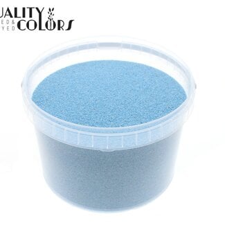 Decoratief Zand in Herbruikbare Emmer | Kleur: Lichtblauw | Diameter 0.1 - 0.5 millimeter | Inhoud 3 liter | Per emmer