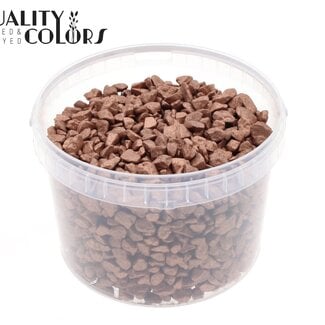 Steentjes in Herbruikbare Emmer | Kleur: Koperkleurig | Diameter 9 - 13 millimeter | Inhoud 3 liter | Per emmer