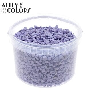 Steentjes in Herbruikbare Emmer | Kleur: Lilakleurig | Diameter 9 - 13 millimeter | Inhoud 3 liter | Per emmer
