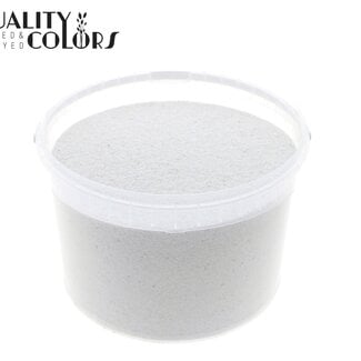 Decoratief Zand in Herbruikbare Emmer | Kleur: Wit | Diameter 0.1 - 0.5 millimeter | Inhoud 3 liter | Per emmer