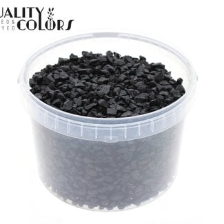 Steentjes in Herbruikbare Emmer | Kleur: Zwart | Diameter 9 - 13 millimeter | Inhoud 3 liter | Per emmer