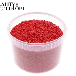 Fijne Steentjes in Herbruikbare Emmer | Kleur: Rood | Diameter 4 - 6 millimeter | Inhoud 3 liter | Per emmer