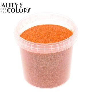 Glitter in Herbruikbaar Emmertje “Irridescent Orange” | Kleur: Oranje | Inhoud 400 gram | Per emmertje