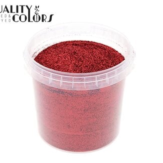 Glitter in Herbruikbaar Emmertje | Kleur: Rood | Inhoud 400 gram | Per emmertje