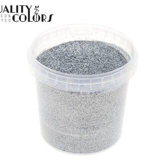 Glitter in Herbruikbaar Emmertje | Kleur: Zilverkleurig | Inhoud 400 gram | Per emmertje