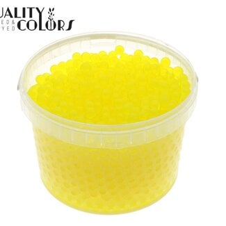 Hydrogelparels in Herbruikbare Emmer | Kleur: Geel | Diameter 2.5 - 3 millimeter | Inhoud 3 liter | Per emmer