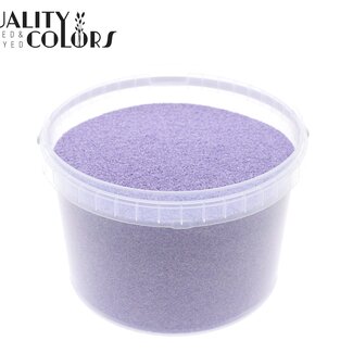 QC Decoratief Zand in Herbruikbare Emmer | Kleur: Lilakleurig | Diameter 0.1 - 0.5 millimeter | Inhoud 3 liter | Per emmer