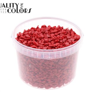 QC Stones in Reusable Bucket | Colour: Red | Diameter 9 - 13 millimetres | Capacity 3 litres | Per bucket