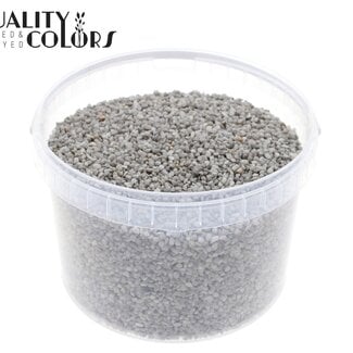 Fijne Steentjes in Herbruikbare Emmer | Kleur: Grijs | Diameter 4 - 6 millimeter | Inhoud 3 liter | Per emmer