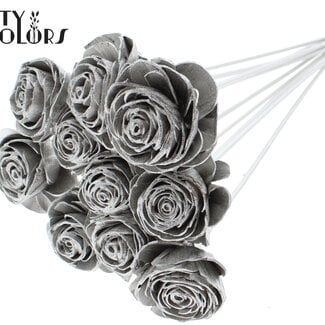 Shola Rozen op stok | Kleur: Platinakleurig | Shola Beauty Rose | Diameter 6 centimeter | Lengte ± 50 centimeter | 10 bijstekers per bos | Per bos