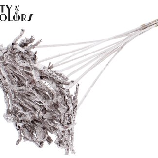 QC Decoratieve Coco Rose Boeketje op stok | Kleur: Champagnekleurig | Coco Rose Posy Bijsteker | Lengte bijsteker ± 50 centimeter | 10 bijstekers per bos