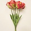 Parrot Tulip Artificial Flower | Colour: Purple | Length ± 65 centimetre | 5 stems per bunch | Per bunch