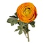 Ranunculus Artificial Flower | Colour: Orange | Ranunculus artificial flowers | Length ± 60 centimetre | Per artificial flower