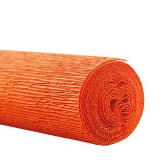 4A Crepe paper on roll | Colour: Orange | Width 50 centimeter | Length 2.5 meter | Per 5 rolls