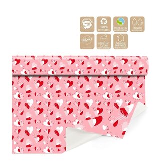 4A Foil on Roll “Flamme” | Colour: Pink | Width 80 centimeter | Length 40 meter | Per roll