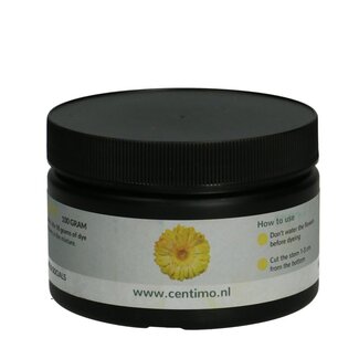 4A Blumen Aufziehfarbe | Farbe: Gelb | Gewicht 100 gram | Pro Töpfchen