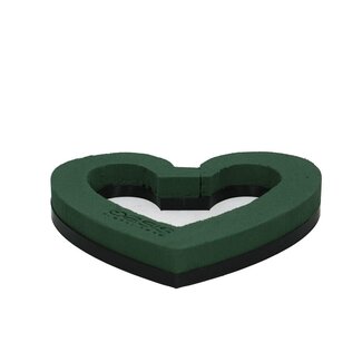 4A Oasis Heart Open | Colour: Green | Length 21.5 centimeter | Width 22 centimeter | Height 3 centimeter | Per 4 hearts