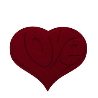 4A Retro Heart Hanger Decoration | Colour: Red | Diameter 25 centimetre | Per 6 hearts