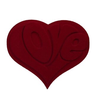 4A Retro Heart Hanger Decoration | Colour: Red | Diameter 30 centimetre | Per 4 hearts