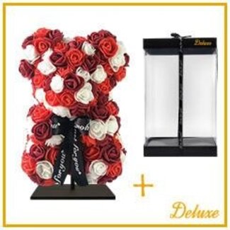 4A Beer van Foam Rozen Mix | Kleur: Bordeauxrood | Hoogte 25 centimeter | inclusief standaard | Per beer