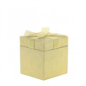 4A Bouquet holder Gift box Hat box “Gift” | Colour: Gold-coloured | Diameter 9.5 centimeter | Height 10 centimeter | Per 6 bouquet holders