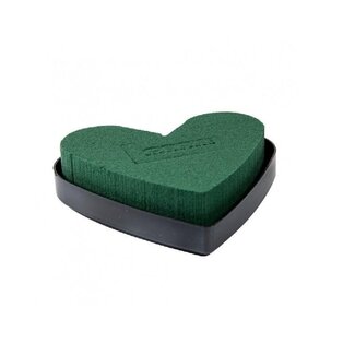 4A Oasis Heart Ideal | Kleur: Groen | Diameter 12 centimeter | Hoogte 3.5 centimeter | Per 6 harten