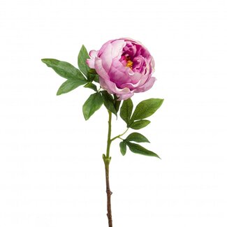 4A Peony artificial flower | Colour: Purple | Paeonia artificial flowers | Length ± 63 centimetre | Per 4 artificial flowers
