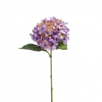 4A Hortensia Kunstbloem | Kleur: Paars | Hydrangea Kunstbloemen | Lengte ± 50 centimeter | Per 4 kunstbloemen