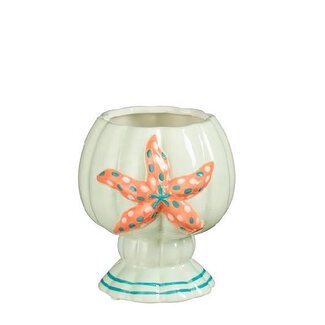 4A Ceramic Vase Starfish Shape “Maritime” | Colour: Light Blue | Length 15 centimetre | Width 14 centimetre | Height 16 centimetre | Per 2 vases