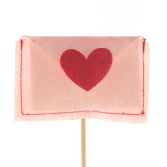 4A Bijsteker “Love” | Kleur: Roze | Lengte bijsteker ± 50 centimeter | Diameter 8 centimeter | Per 25 bijstekers