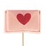 Pick “Love” | Colour: Pink | Length pick ± 50 centimetre | Diameter 8 centimetre | Per 25 picks