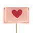 Bijsteker “Love” | Kleur: Roze | Lengte bijsteker ± 50 centimeter | Diameter 8 centimeter | Per 25 bijstekers