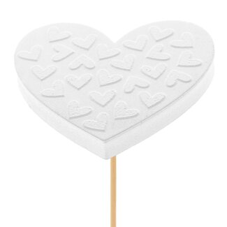 4A Heart pick “Pixie” | Colour: Natural White | Pick length ± 50 centimeter | Heart diameter 7 centimeter | Per 25 picks