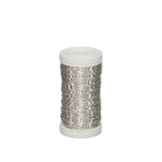4A Bouillon wire | Colour: Silver-coloured | Diameter 0.3 millimeter | Weight 100 gram | Per roll