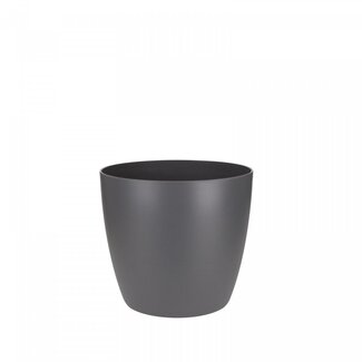 4A Kunststoff Blumentopf Pflanzentopf "Brussel" | Farbe: Grau | Durchmesser 10.5 centimeter | Höhe 10 centimeter | Pro 8 Blumentöpfe
