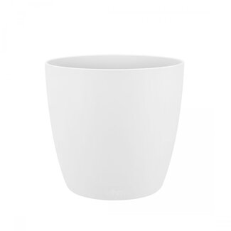 4A Kunststoff Blumentopf Pflanzentopf "Brussel" | Farbe: Natürlich Weiß | Durchmesser 25 centimeter | Höhe 23 centimeter | Pro 4 Blumentöpfe