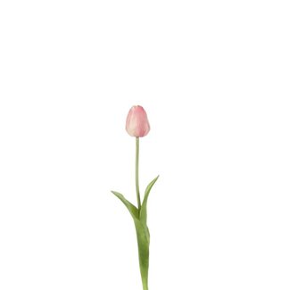 4A Tulp Kunstbloem | Kleur: Lichtroze | Tulipa Kunstbloemen | Lengte ± 46 centimeter | Per 6 kunstbloemen