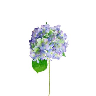 4A Hortensia Kunstbloem | Kleur: Paars | Hydrangea Kunstbloemen | Lengte ± 55 centimeter | Per 6 kunstbloemen