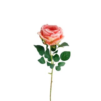 4A Rose Artificial Flower | Colour: Pink | Roses Artificial Flowers | Length ± 65 centimeter | Per 6 artificial flowers