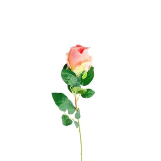 4A Roos Kunstbloem | Kleur: Donkerroze | Rozen Kunstbloemen | Lengte ± 58 centimeter | Per 10 kunstbloemen