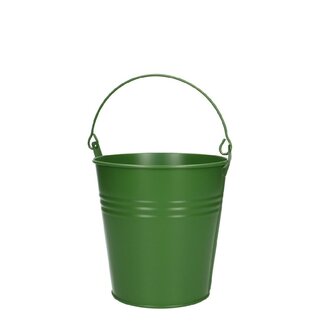 4A Zinc Bucket Flowerpot Plant pot “Breeze” | Colour: Green | Diameter 13 centimeter | Height 13 centimeter | Per 10 buckets