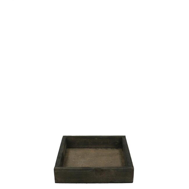 Houten Dienblad | Kleur: Donkerbruin | Lengte 14 centimeter | Breedte 14 centimeter | Hoogte 3 centimeter | Per 10 dienbladen